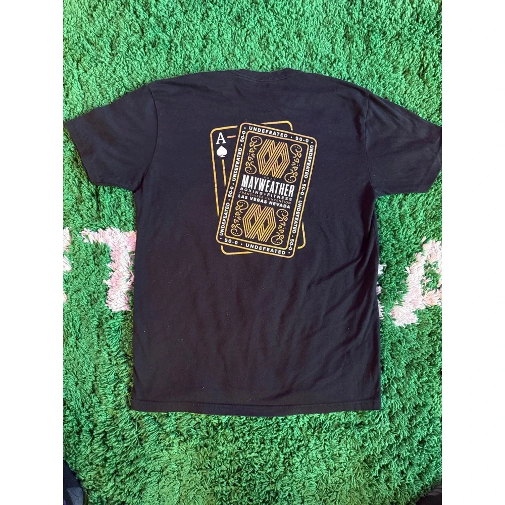 Mayweather Boxing Fitness‎ 2021 Convention T-Shirt Mens Black Las Vegas 50-0 Tee